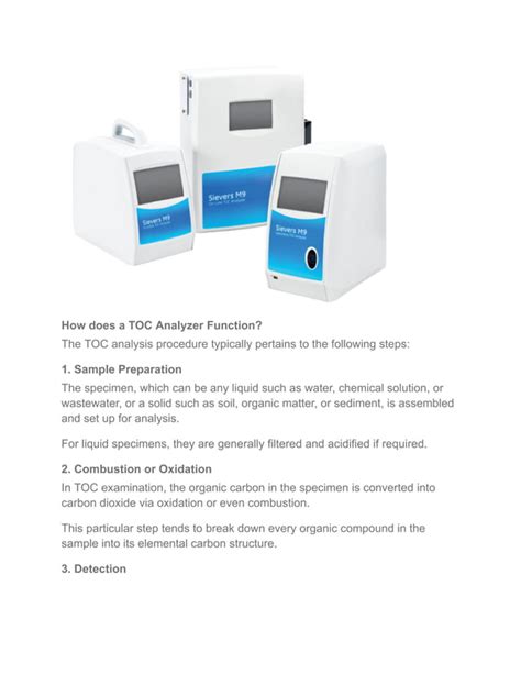 total organic carbon analyzer principle